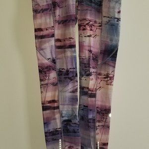 Lululemon Fast & Free 7/8 Tight II *Nulux 25" Sunrise Silhouette Multi Size 2